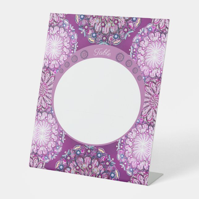 Cardinal Red Rosace Pedestal Sign (Front)