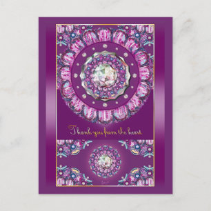 Cardinal Red Rosace Postcard