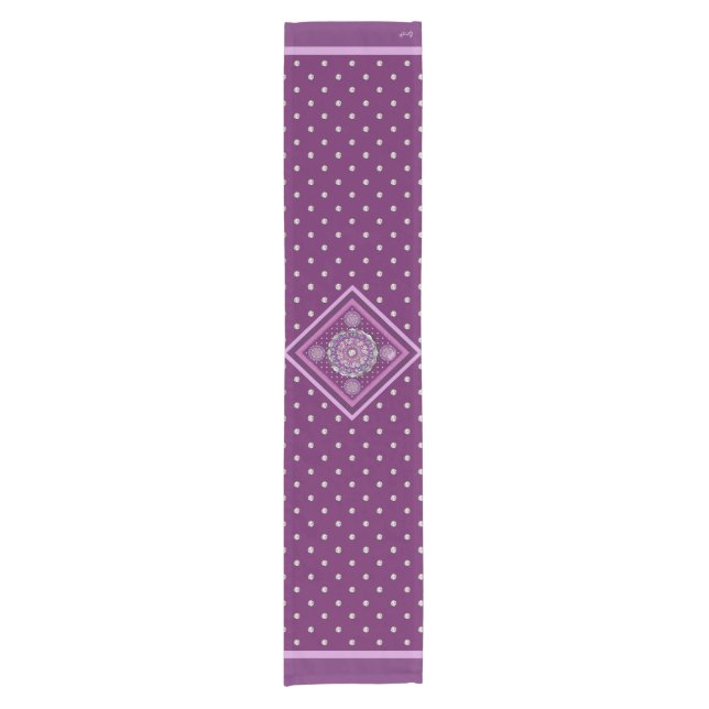 Cardinal Red Rosace Short Table Runner (Front)