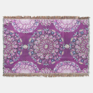 Cardinal red Rosace Throw Blanket