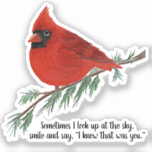 Cardinal Remembrance Custom-Cut Vinyl Sticker