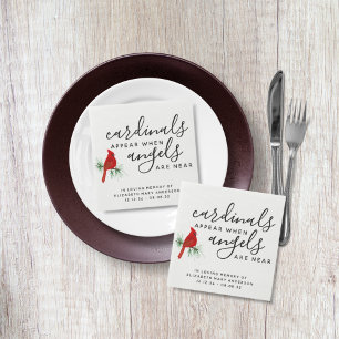 Cardinal Remembrance Tribute  Napkin