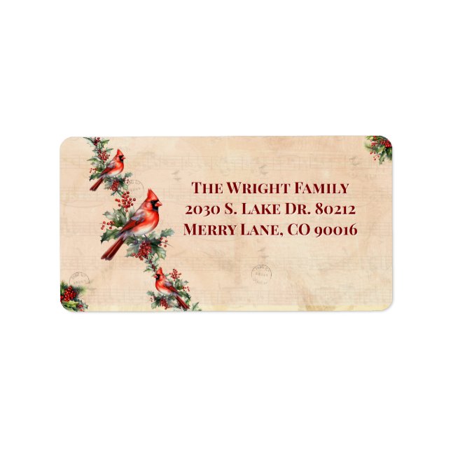 Cardinal Return Address Label (Front)