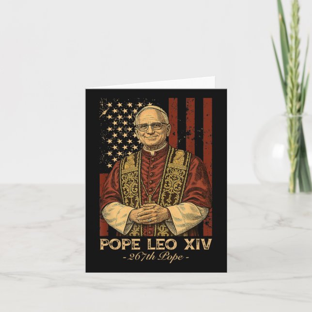 Cardinal Robert Francis Prevost Pope Leo Xiv Ameri Card (Front)