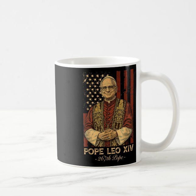 Cardinal Robert Francis Prevost Pope Leo Xiv Ameri Coffee Mug (Right)