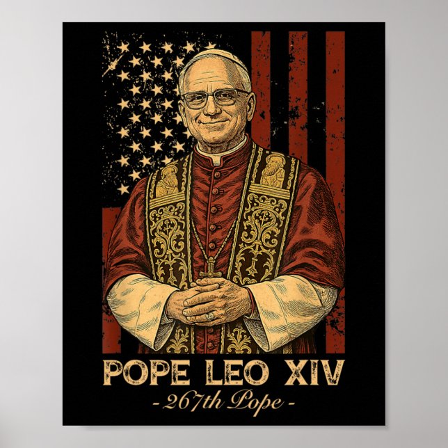 Cardinal Robert Francis Prevost Pope Leo Xiv Ameri Poster (Front)