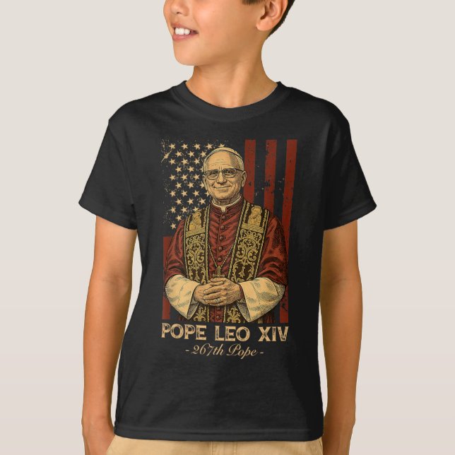 Cardinal Robert Francis Prevost Pope Leo Xiv Ameri T-Shirt (Front)