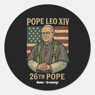 Cardinal Robert Prevost Elected Pope Leo XIV Classic Round Sticker