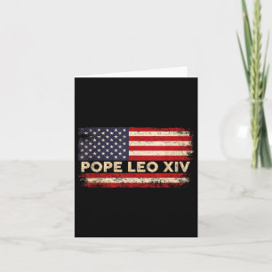 Cardinal Robert Prevost Pope Leo Xiv 2025 Us Flag  Card