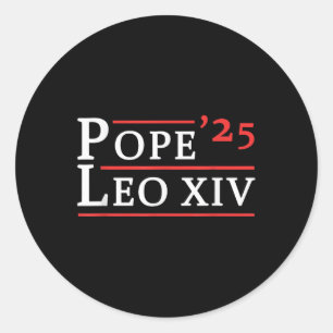 Cardinal Robert Prevost Pope Leo Xiv 2025 Us Flag  Classic Round Sticker