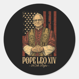 Cardinal Robert Prevost Pope Leo Xiv Classic Round Sticker
