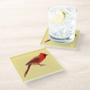 Cardinal(s) Glass Coaster