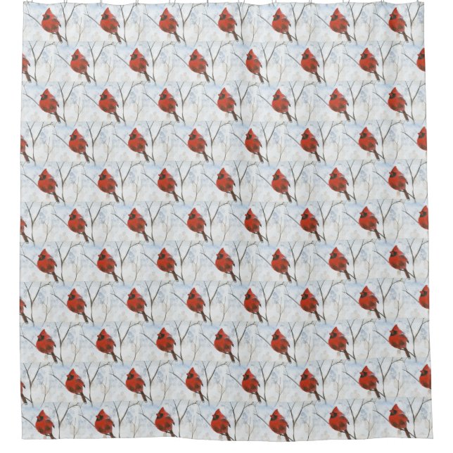 Cardinal Shower Curtain (Front)