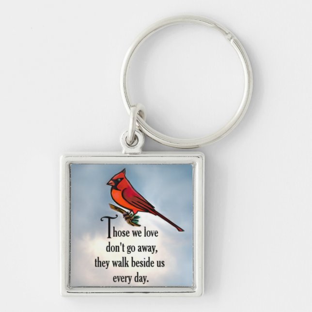 Cardinal "So Loved" Poem Key Ring (Front)