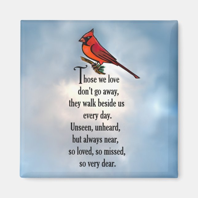 Cardinal "So Loved" Poem Magnet (Front)