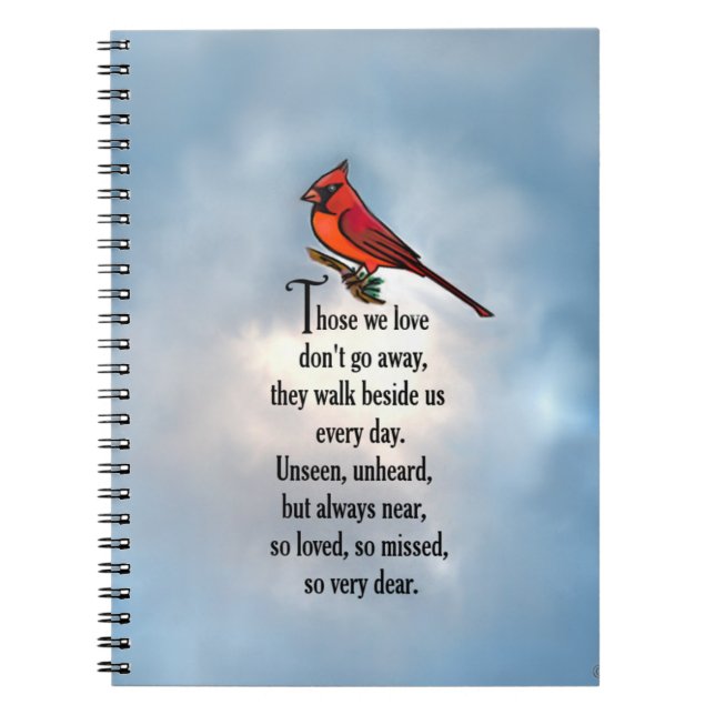 Cardinal "So Loved" Poem Notebook (Front)