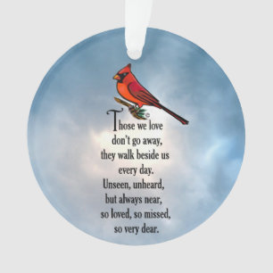 Cardinal "So Loved" Poem Ornament