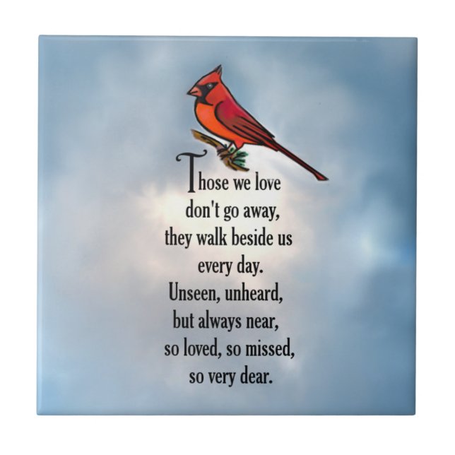Cardinal "So Loved" Poem Tile (Front)