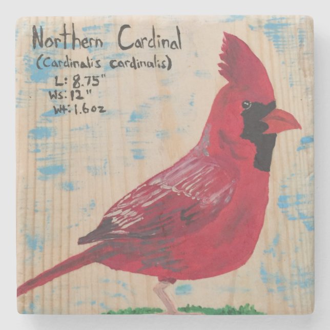 Cardinal Stone Coaster (Front)