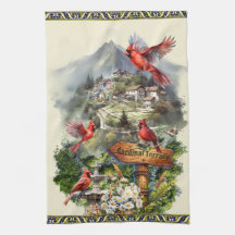 Cardinal Terrace Scenic Mountain Kitchen Towel