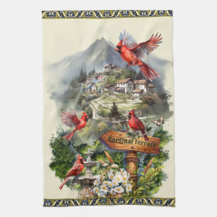 Cardinal Terrace Scenic Mountain Kitchen Towel