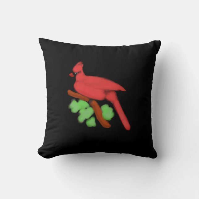 Cardinal Throw Pillow-Customisable Cushion (Front)