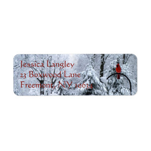Cardinal trees snowstorm address labels