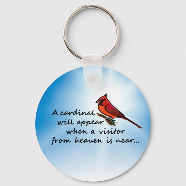 Cardinal, Visitor from Heaven Key Ring (Front)
