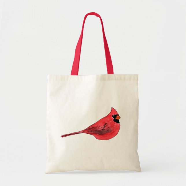 Cardinal Water Colour Art Tote Bag (Front)
