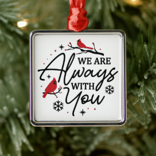Cardinal/We Are Always With You Metal Tree Decoration