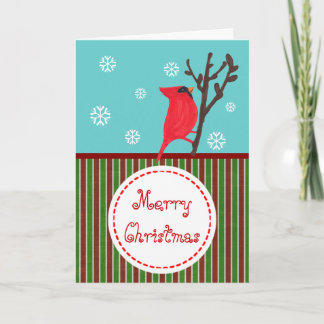 Cardinal Whimsical Christmas Greeting Card