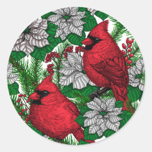 Cardinals 2 classic round sticker