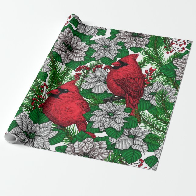 Cardinals 2 wrapping paper (Unrolled)