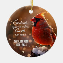 Cardinals and Angels Personalised Ornament