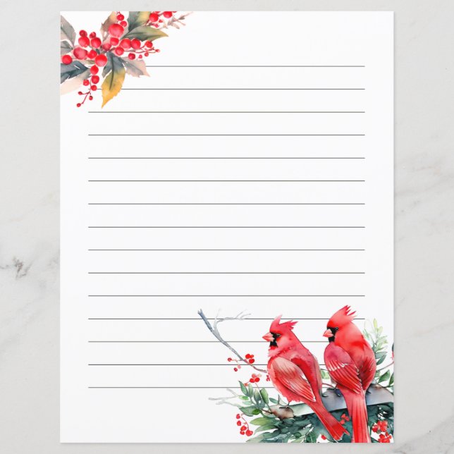 Cardinals and berries Christmas (Front)