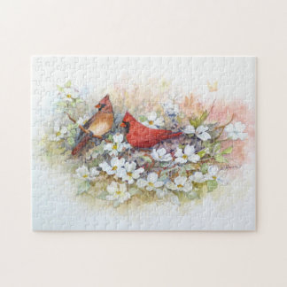 Cardinals and Dogwood Puzzle