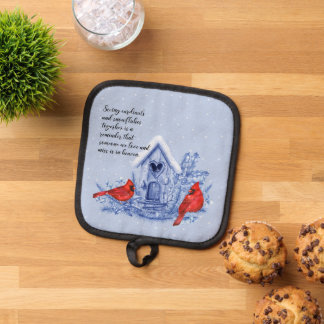 Cardinals and Snow Pot Holder