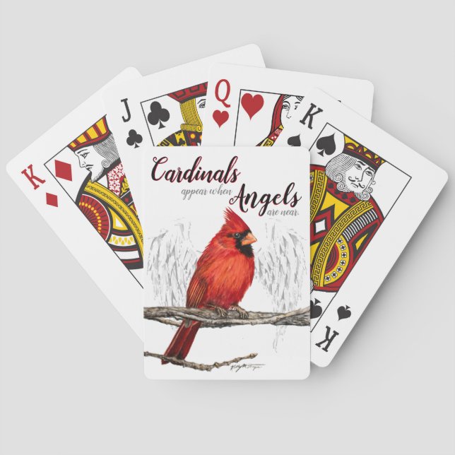 Cardinals Appear Angels Are Near Playing Cards (Back)
