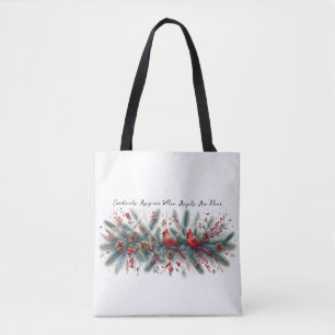Cardinals Appear Angels Near Tote Bag