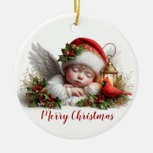Cardinals appear when angels are near ceramic tree decoration