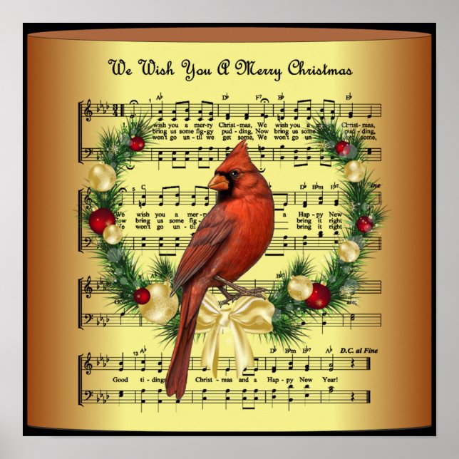 "Cardinals Appear When Angels Are Near" ~ Christma Poster (Front)