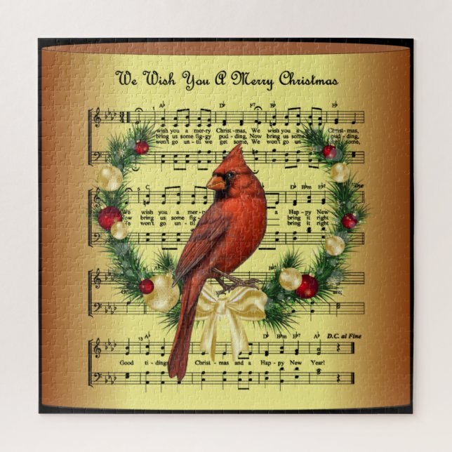 Cardinals Appear When Angels Are Near ~ Christmas Jigsaw Puzzle (Vertical)