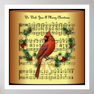 "Cardinals Appear When Angels Are Near" Christmas Poster