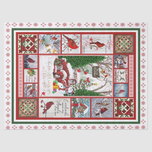 Cardinals Appear When Angels Are Near Gifts Tissue Paper (Front)