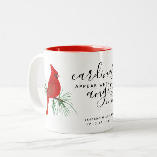 Cardinals Appear When Angels are Near Name  Two-Tone Coffee Mug