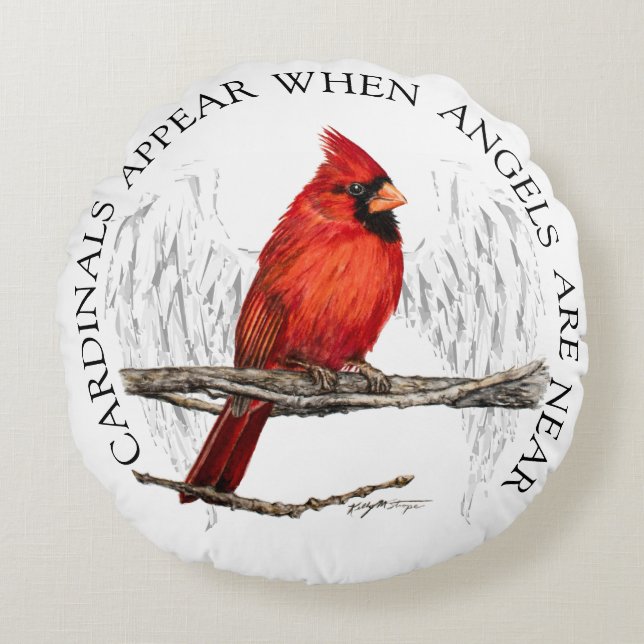 Cardinals Appear When Angels Are Near Pillow (Front)