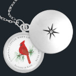 Cardinals Appear When Loved Ones Are Near Locket Necklace<br><div class="desc">Honour your loved one with this cardinal memorial tribute. The message reads "Cardinals Appear When Loved Ones Are Near" and you can personalise this item with a name.</div>