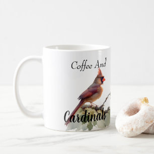 Cardinals Bird Watching Personalise Coffee Mug