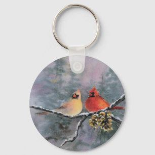 CARDINALS by SHARON SHARPE Key Ring