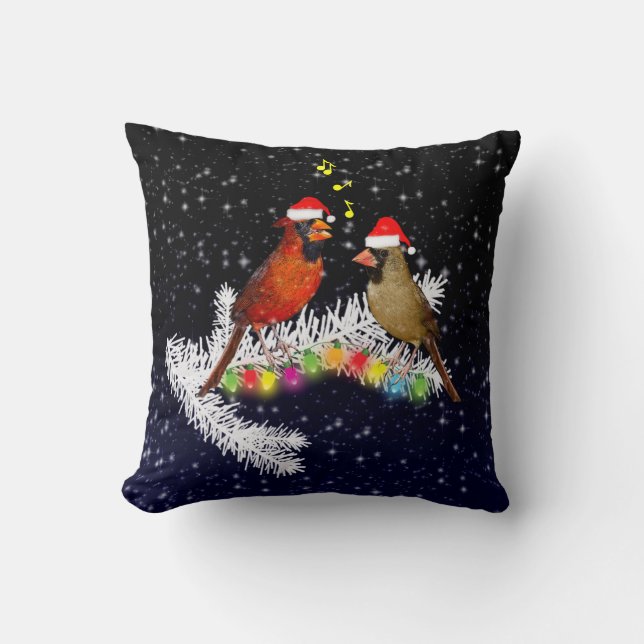 Cardinals Christmas Pillow (Front)